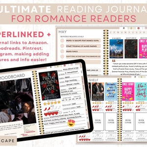 Digital Reading Journal for Romance SMUT Readers Digital Reading Planner Goodnotes Journal for Book Review Digital Reading Log