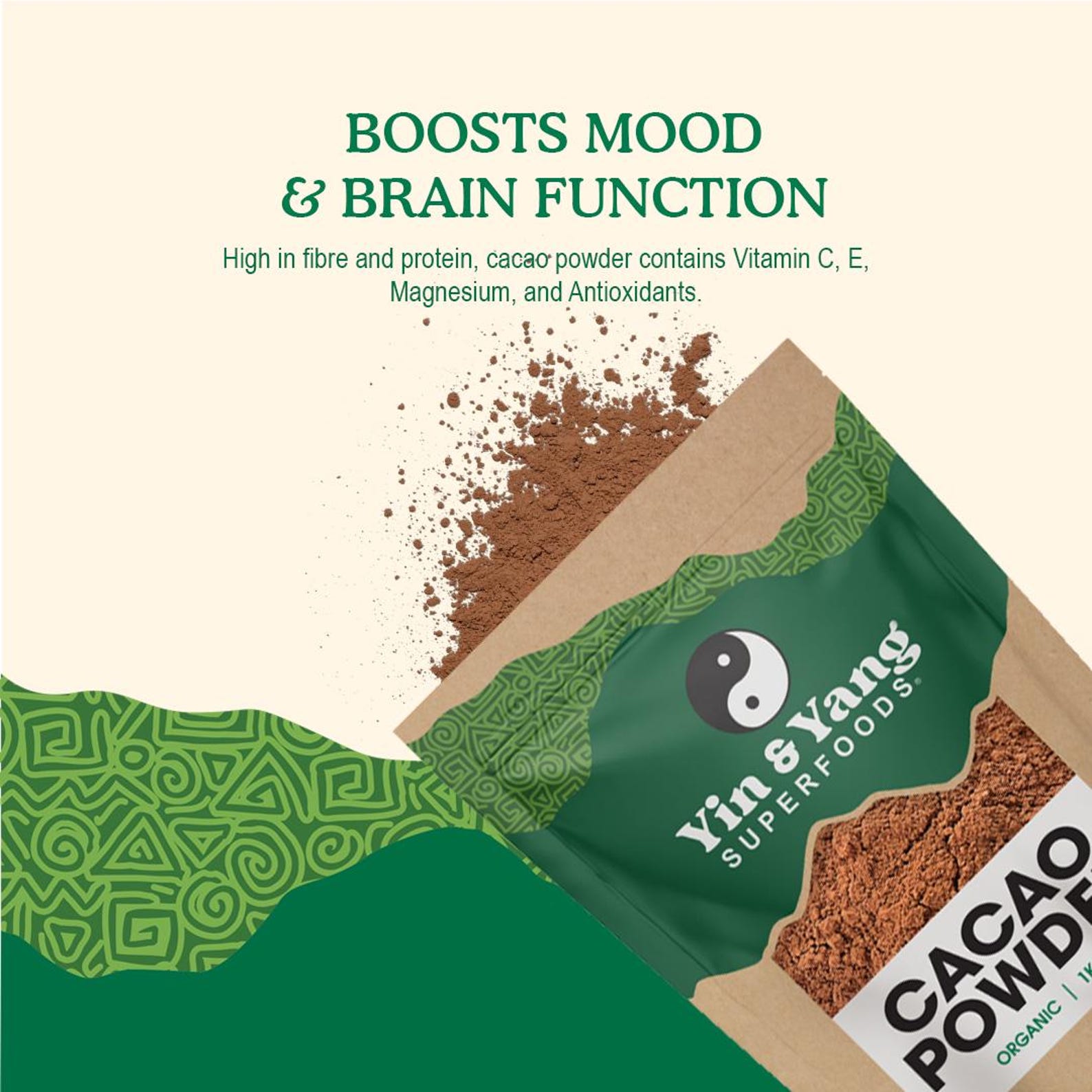 Organic Raw Cacao Powder 1kg: Vegan Superfood