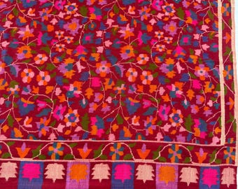 Handwoven Pashmina Kani Shawl | Traditional Kashmiri Floral Art