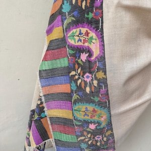 The Art of Kashmir Pashmina Kani Border Shawl |100% Handmade Shawl | Warm and beautiful Kani Shawl | Gift Wrap | Luxury Item