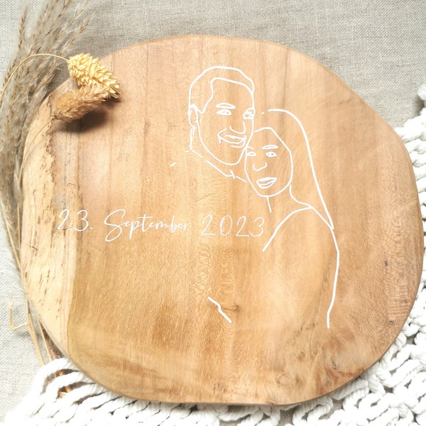 Unique personal wedding gift - your photo on teak wood!