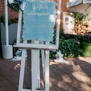 Autocollant signe de bienvenue de mariage