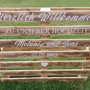 Aufkleber für Palette - Hochzeitspalette