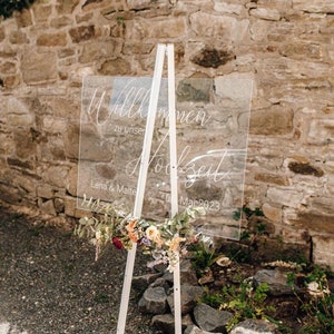 Autocollant pour signe de bienvenue de mariage