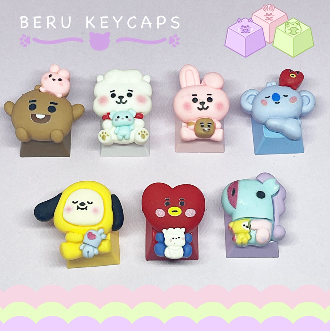 Custom Artisan Bts Resin Keycaps for Mechanical Keyboard Cute Keycap ...