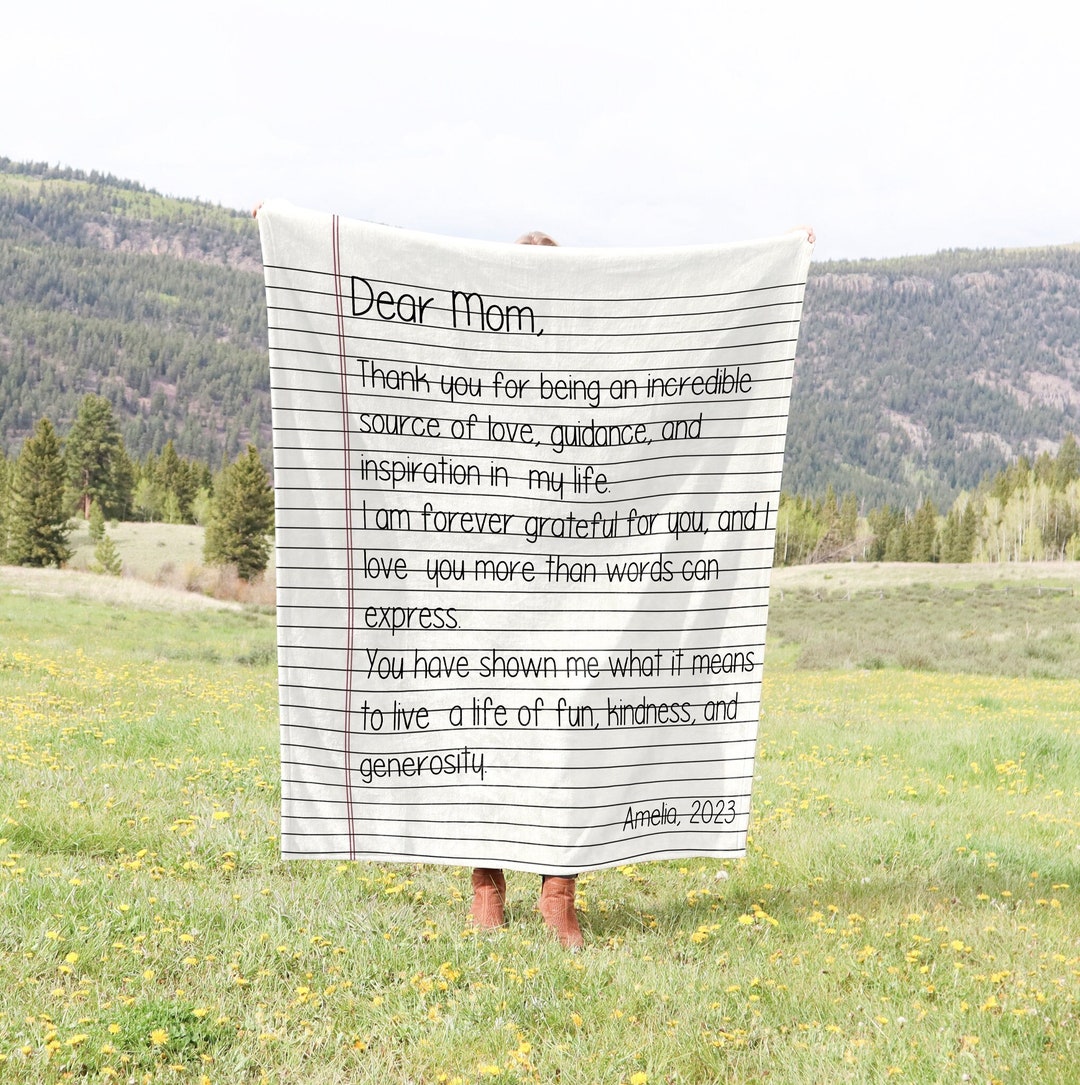 Handwriting Blanket Personalized Custom Love Letter Blanket Etsy
