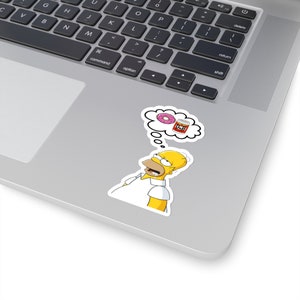 Homer Simpson Donut & Duff Beer Sticker