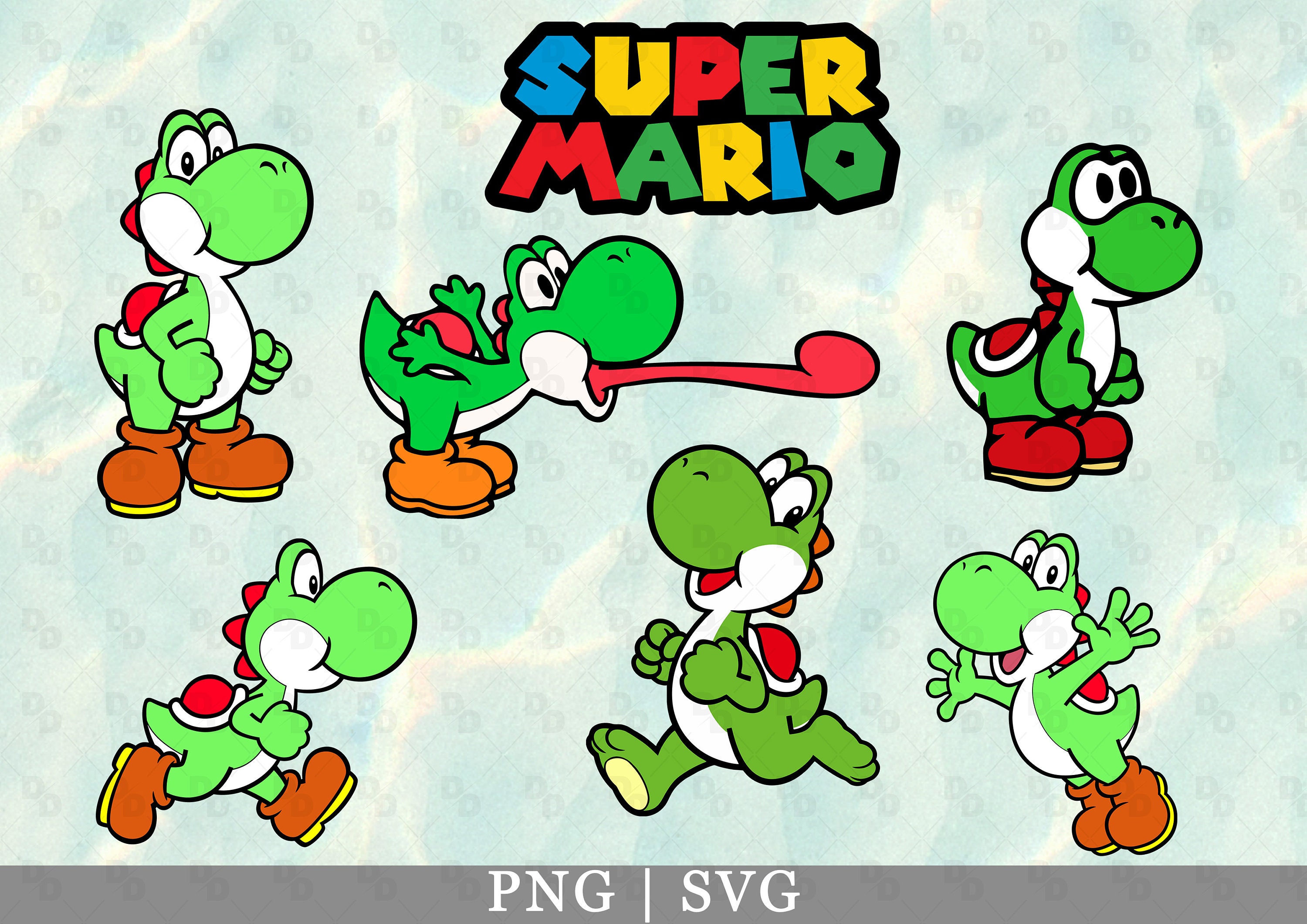 Yoshi Egg Mario SVG for Craft Machines Cricut Cameo (Download Now) 