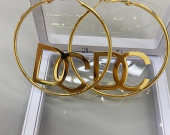 Lv hoop earrings Etsy Australia