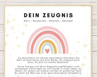 Gift for children with ADHD - motivation for the certificate - PDF Download - Appreciative and appreciative certificate as a gift