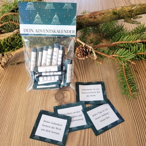 Mini Adventskalender Lose -  48 motivierenden und achtsamen Sprüchen - Advent Weihnachtszeit - DIGITALER DOWNLOAD
