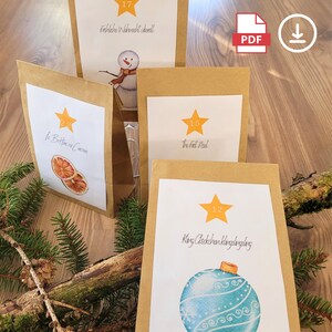 DIY Advent calendar to print Digital file Instant download after purchase print Advent Advent season Christmas season Christmas calendar