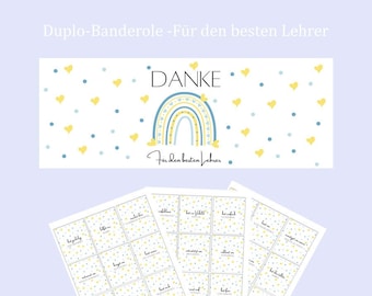 Download: 27 Duplo banderoles plus box banderole farewell gift teacher teacher thank you gift teacher school farewell teacher farewell