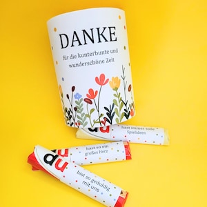 PDF-Download: 27 Duplo Banderolen Abschiedsgeschenk Erzieherin Tagesmutter Danke Geschenk Erzieherin Floral