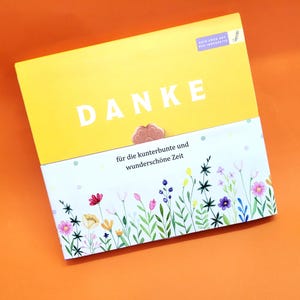 Téléchargement PDF : Banderoles Milka MERCI cadeau d'adieu pour assistante maternelle assistante maternelle cadeau de remerciement pour assistante maternelle fleurs sauvages