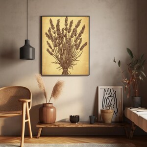 Vintage Botanical Wall Art – Set of 6 Printable Floral Illustrations | Digital Download, Rustic & Cottagecore Decor