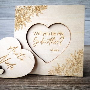 Godparents Godfather Godmother Invitation | Will you be my Godmother Proposal | Baptism proposal | Godparents Proposal Baptism Gift Ideas