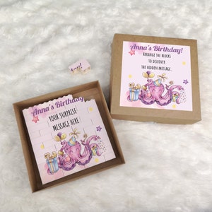 Casse-tête de briques avec message d'anniversaire surprise, casse-tête de construction de cartes d'anniversaire à construire et à révéler, casse-tête de blocs photo imprimés avec carte révélation surprise