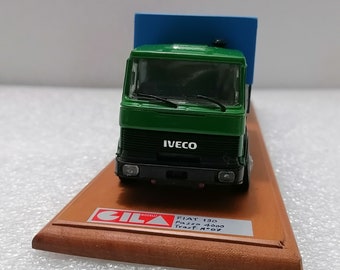Vintage Truck FIAT 190 Passo 4000 Boxed and Tarpaulin, Special Model Cars in 1/43 Scale, Handmade Gila Models, Made in Italy 1990