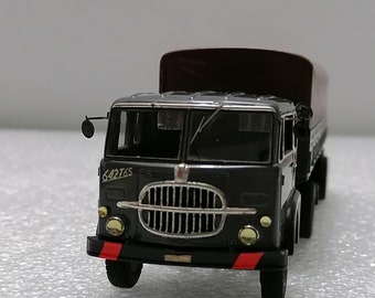 Vintage Truck FIAT 642 T65 R Tarpaulin Truck, Special Model Car in 1/43 Scale, Handmade Built Factory ELITE MODELS, Made in Italy 1990