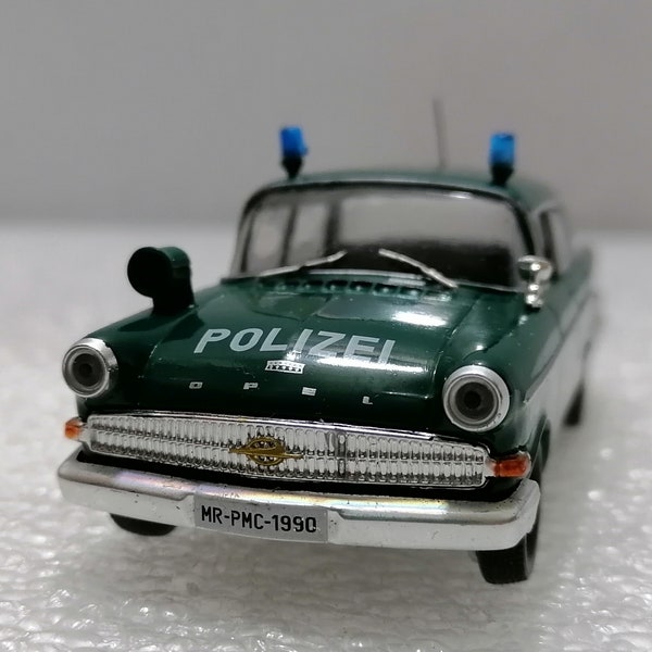 Vintage OPEL KAPITAN Polizei - Rare diecast in 1/43 scale with Box