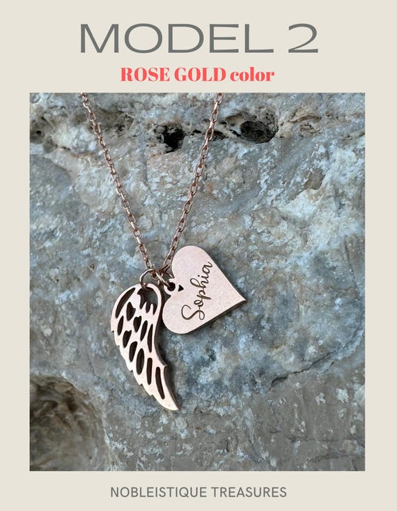 Angel Wing Jewelry, Christmas Gift, Silver Guardian Angel Necklace