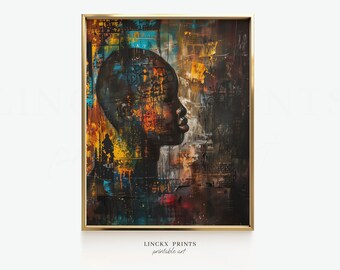 African Woman Portrait Print, Cultural Home Decor (Digital Poster)
