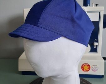 Cycling cap – soft peak, handcrafted with cotton twill and a printed cotton liner