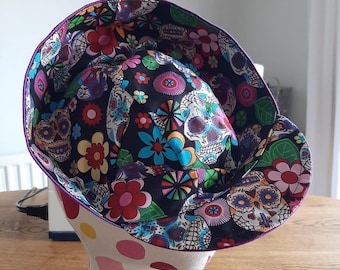 Cycling cap – handcrafted with cotton twill and a printed cotton liner