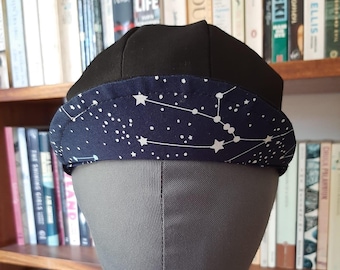 Cycling cap – handcrafted with cotton twill and a printed cotton liner