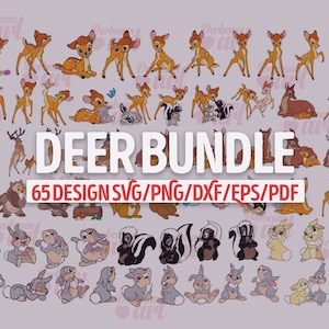 61 Deer SVG Bundle, Deer Clipart, Deer SVG, Deer Silhouette, Animals SVG, Animal Bundle, Animal Clipart