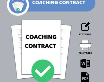 Editable Coaching Contract Template (DOCX, PDF)