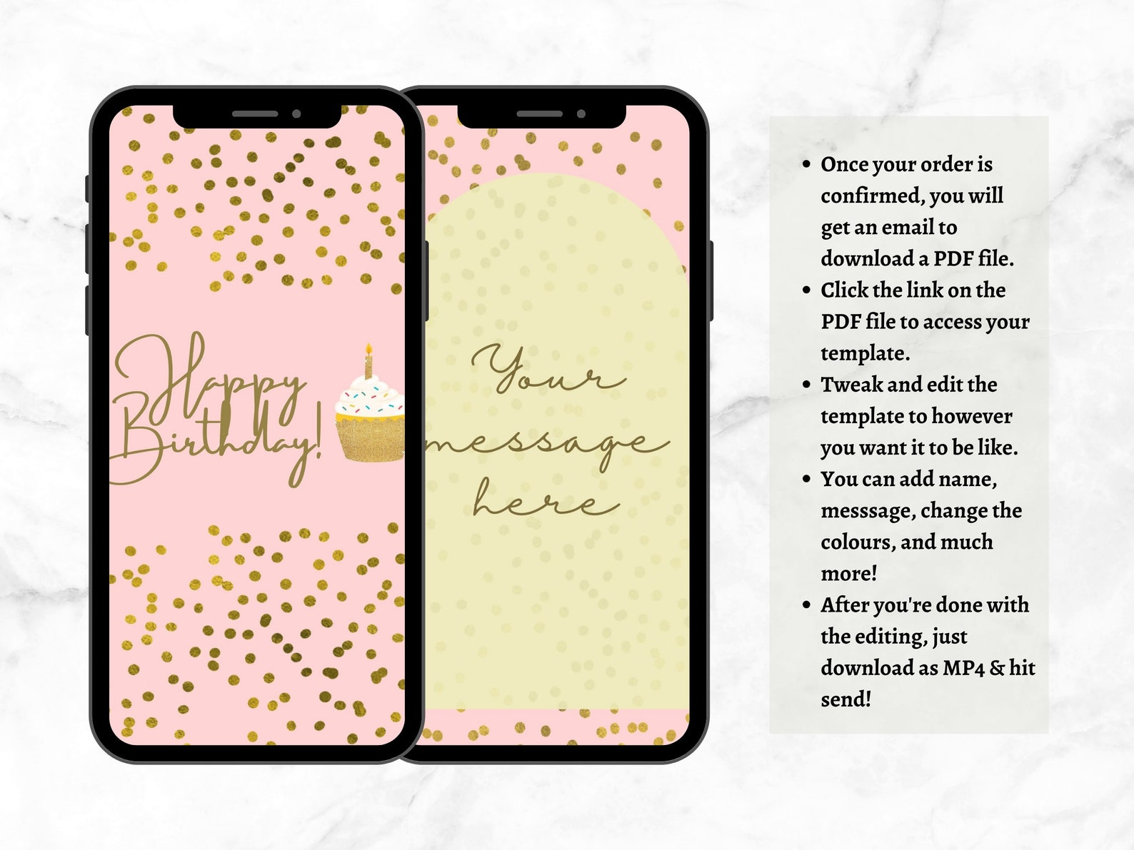 Electronic Birthday Card. Animated E Card. Birthday E Card. Etsy