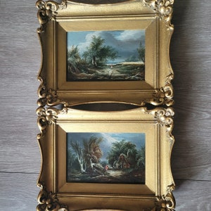 Two (2) Beautiful Antique Oil on Panel Norwich School Paintings &#39;Views of Beckenham, Kent UK&#39; by Artist James Stark (1794-1859)