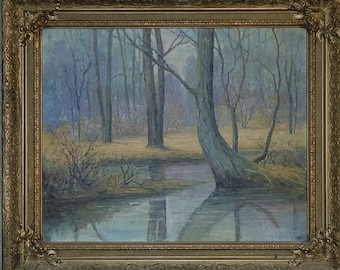 Beautiful Antique Oil on Canvas Painting by American Artist,  Frank Louville Bowie