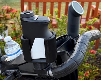 Soporte para telémetro de carrito de empuje Bag Boy: montaje con paraguas