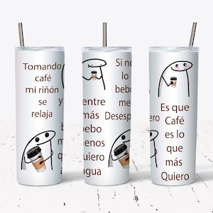Diseño para sublimacion: Tomando Cafe Flork 20 oz tumbler diseño digital- DIGITAL DESIGN ONLY-