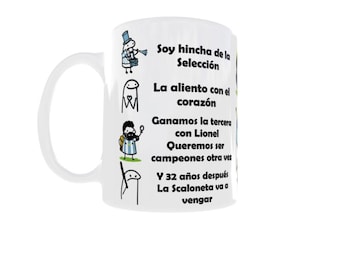 Diseño para sublimacion: Argentina mundial 26 taza flork diseño digital- DIGITAL DESIGN ONLY