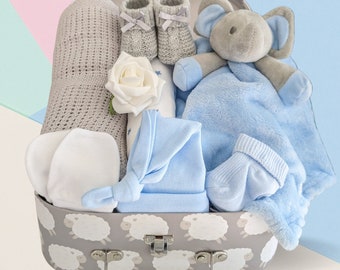 Baby Boy Keepsake Hamper, Baby Boy Hamper, Award Winning Baby Hampers, Baby Shower Hamper Gifts, New Mum Gifts, Baby Blanket, Baby Boy