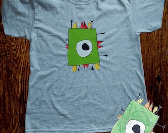 Kinderzeichnungen auf T-Shirt (Druck mehrfarbig) | personalisiertes T-Shirt | personalisiertes Geschenk