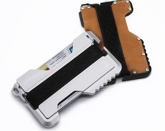 Slim Leather Card Holder for Men RFID Blocking Metal Mens Wallet Like Dango Dapper