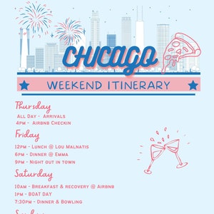 Chicago Bachelorette Itinerary