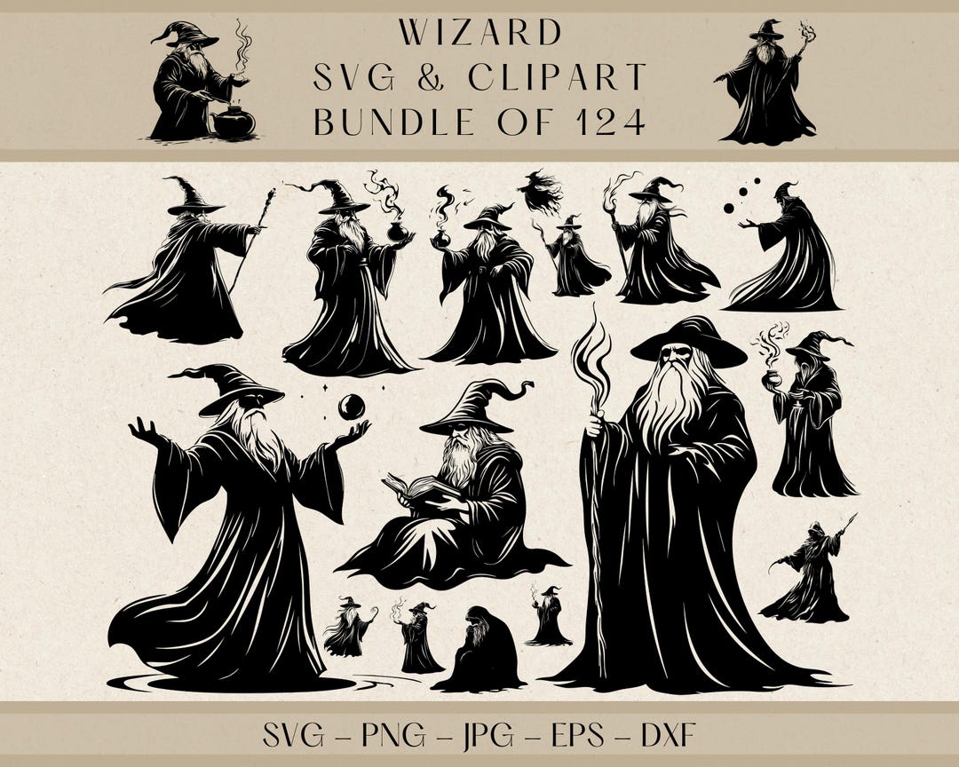 Wizard SVG, Wizard Clipart, Wizard PNG, Wizard Vector, Wizard ...