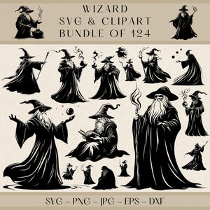 Wizard SVG, Wizard Clipart, Wizard PNG, Wizard Vector, Wizard Silhouette, Magic Wizard SVG, Magic svg, Magical svg, Fantasy svg, Magic png