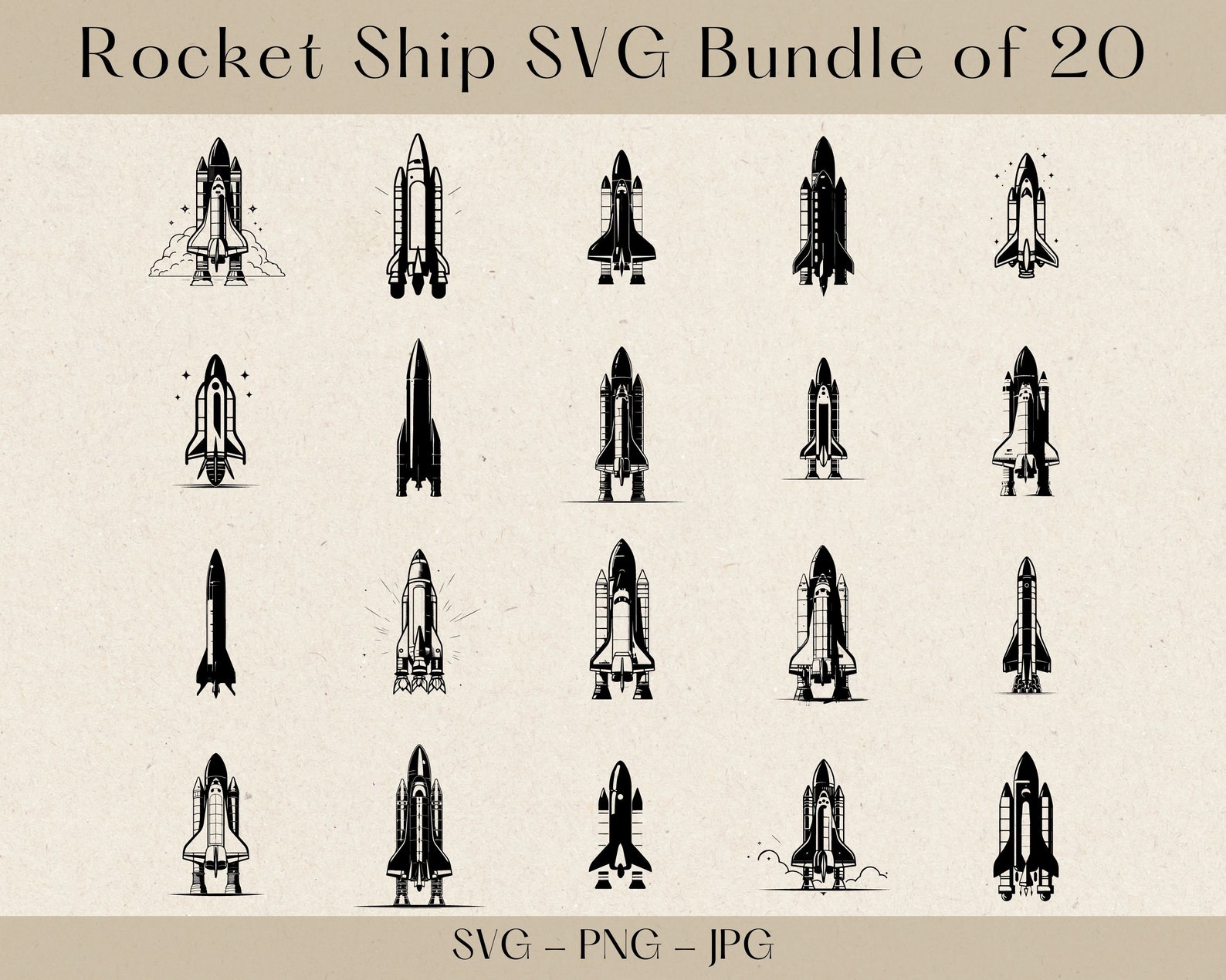Rocket Ship SVG Bundle Rocket Ship SVG Rocket Svg Space - Etsy