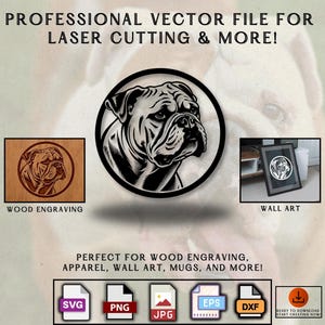 Bulldog SVG Clipart: Bold Dog Vector Graphics (Commercial License)