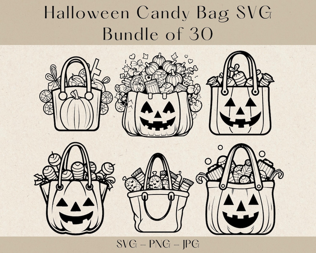 Halloween Candy Bag SVG, Candy SVG, Candy Bag SVG, Halloween Svg, Candy