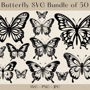 Butterfly SVG Bundel, Butterfly SVG, Butterfly Clipart, Butterfly svg cut bestanden voor cricut, Butterfly silhouet, Nature Clipart, insect svg