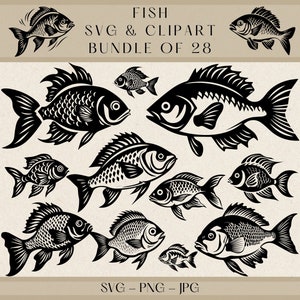 Fish Svg, Fish Clipart, Fish Png, Fish Vector, Fish Silhouette, Fish Svg Cut Files for Cricut, Fishing Svg, Fishing Vector, Bass Fish Svg