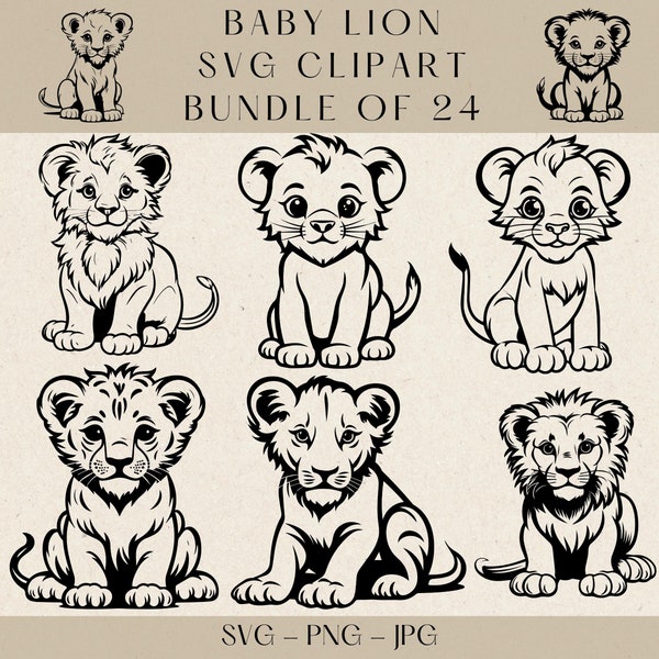 Baby Löwe SVG, Baby Löwe Clipart, Löwe zwar, Löwe Clipart, Gekritzel Tier Blatt, Gekritzel Löwe Blatt, niedlicher Löwe Blatt, Löwe Png, Löwe Vektor